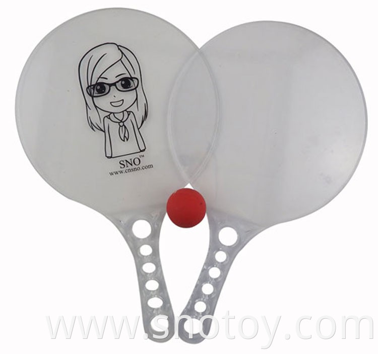 Custom-made good value plastic beach racket for outdoor game